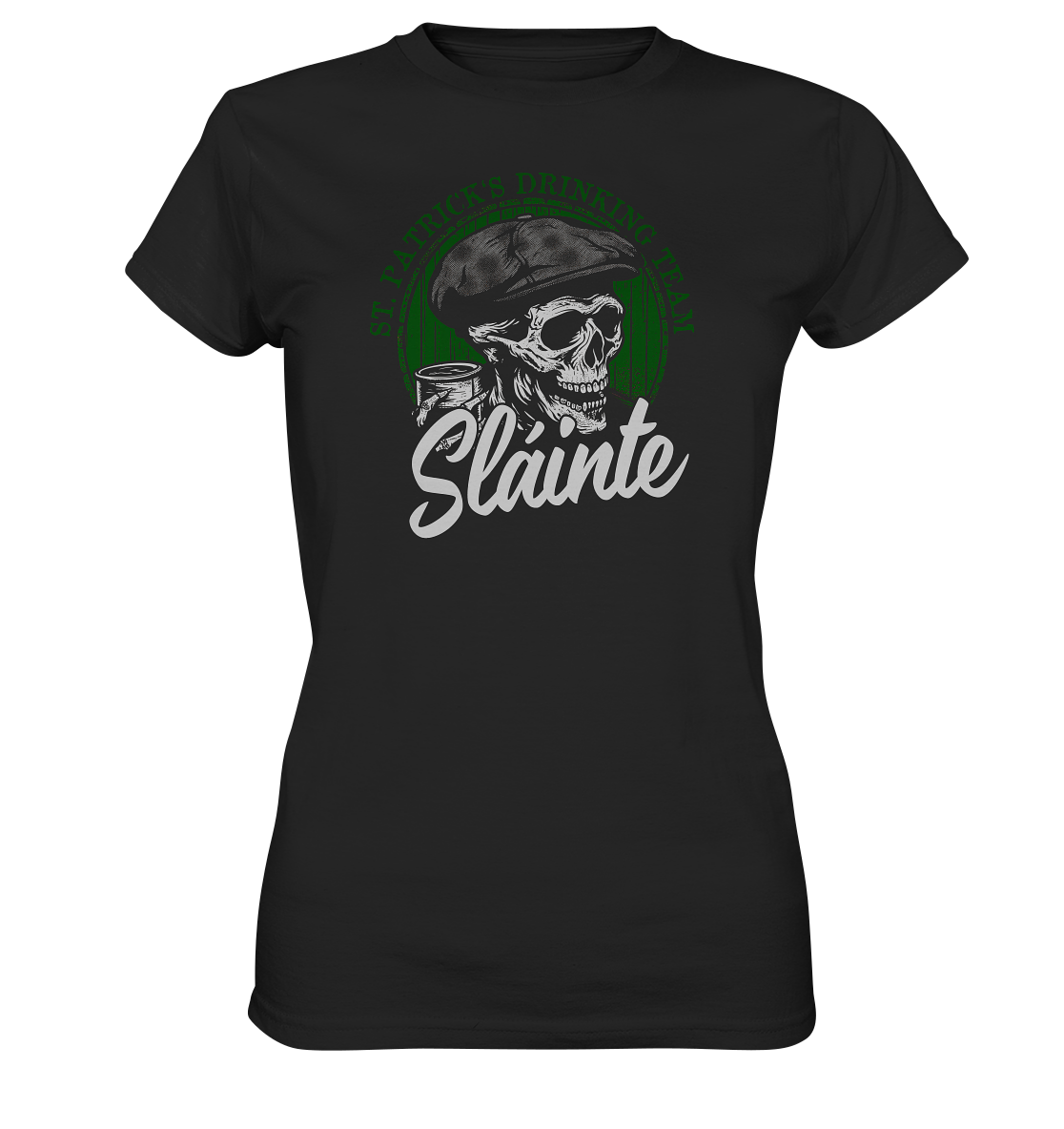 Sláinte "St. Patrick's Drinking Team / Flatcap-Skull I" - Ladies Premium Shirt