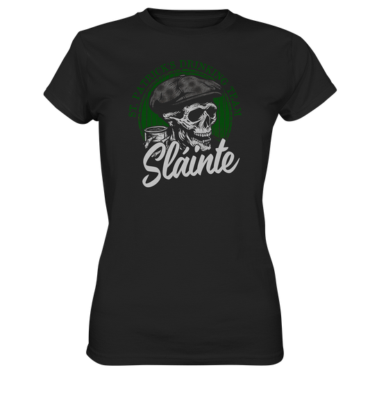 Sláinte "St. Patrick's Drinking Team / Flatcap-Skull I" - Ladies Premium Shirt