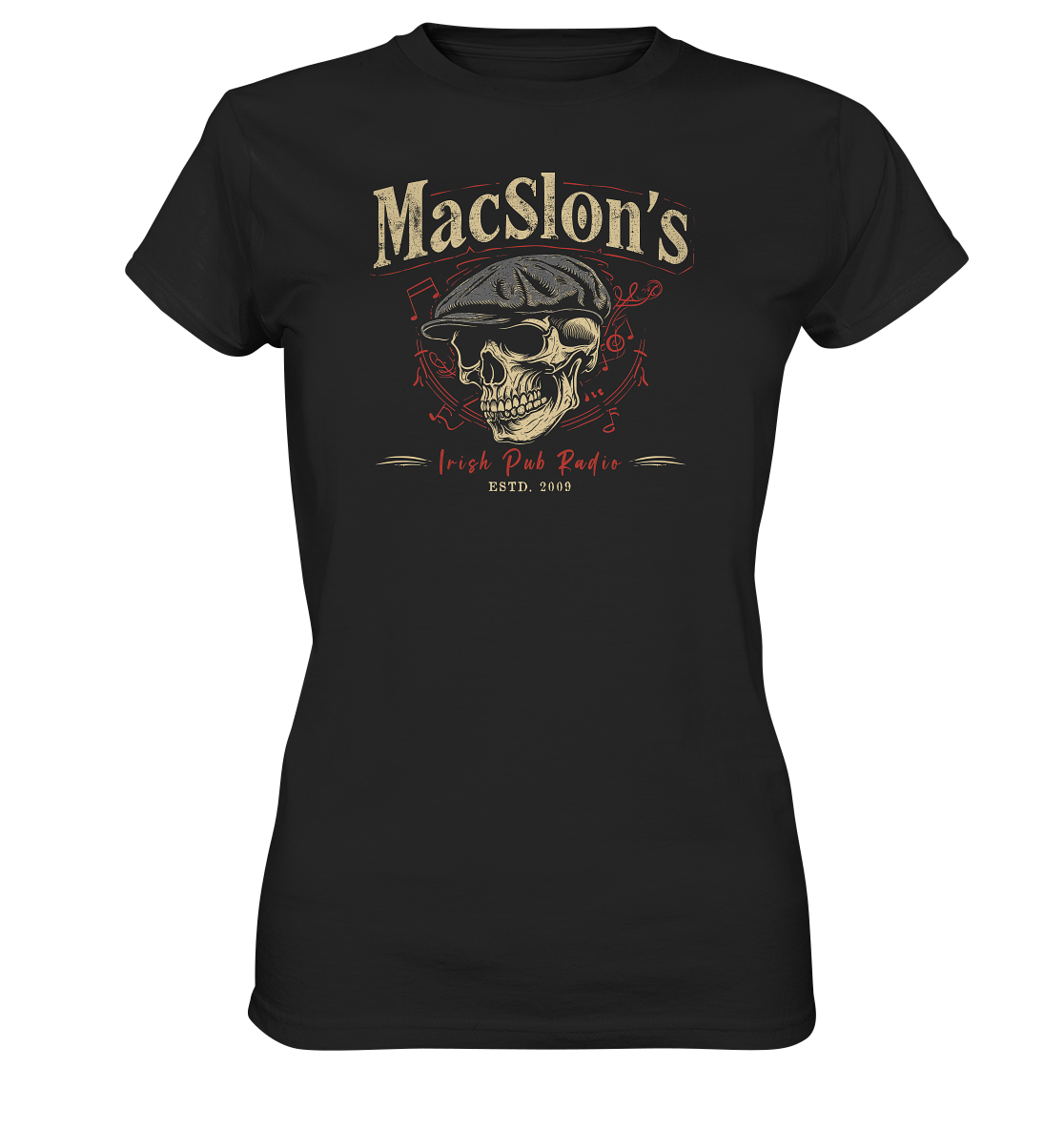 MacSlon's Irish Pub Radio "Estd. 2009 / Flatcap-Skull I" - Ladies Premium Shirt