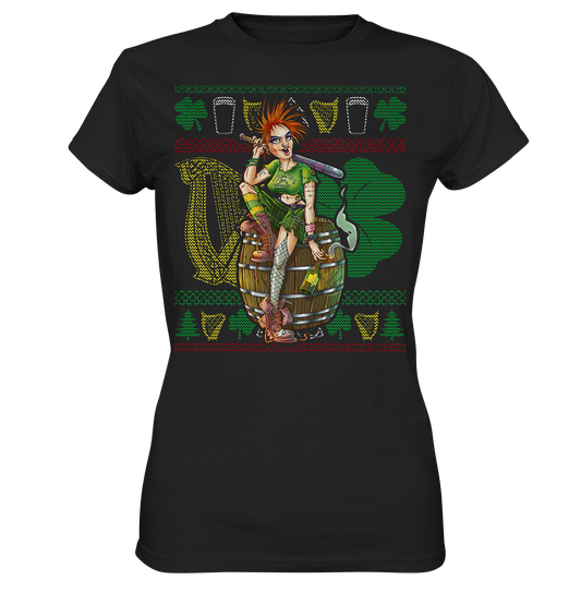 Irish Punk Girl (Christmas) - Ladies Premium Shirt