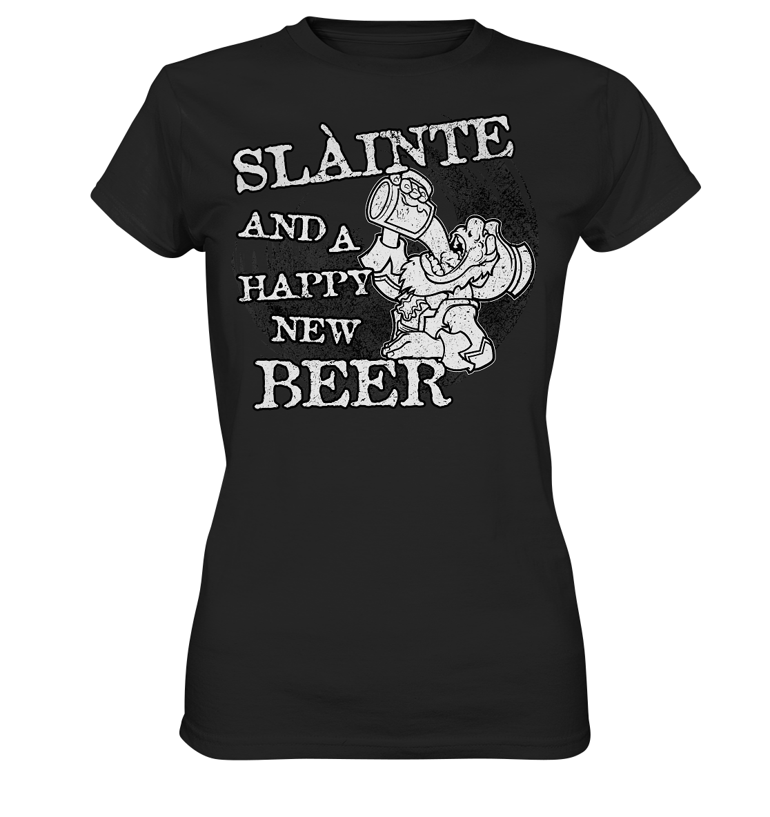 Sláinte "And A Happy New Beer" - Ladies Premium Shirt