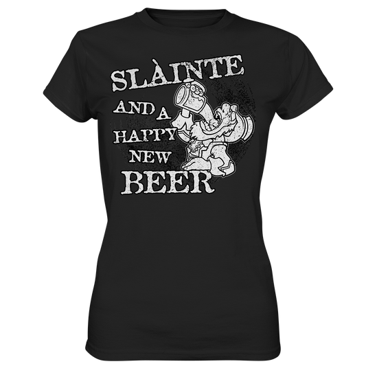 Sláinte "And A Happy New Beer" - Ladies Premium Shirt