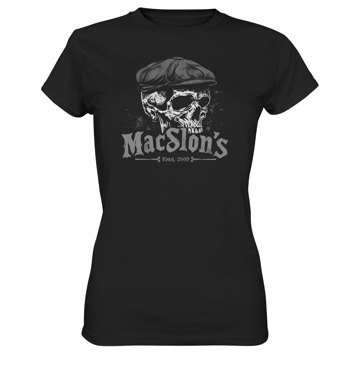 MacSlon's "Estd. 2009 / Flatcap-Skull IV" - Ladies Premium Shirt