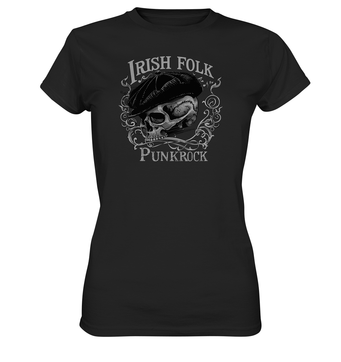 Irish Folk Punkrock "Flatcap-Skull II" - Ladies Premium Shirt