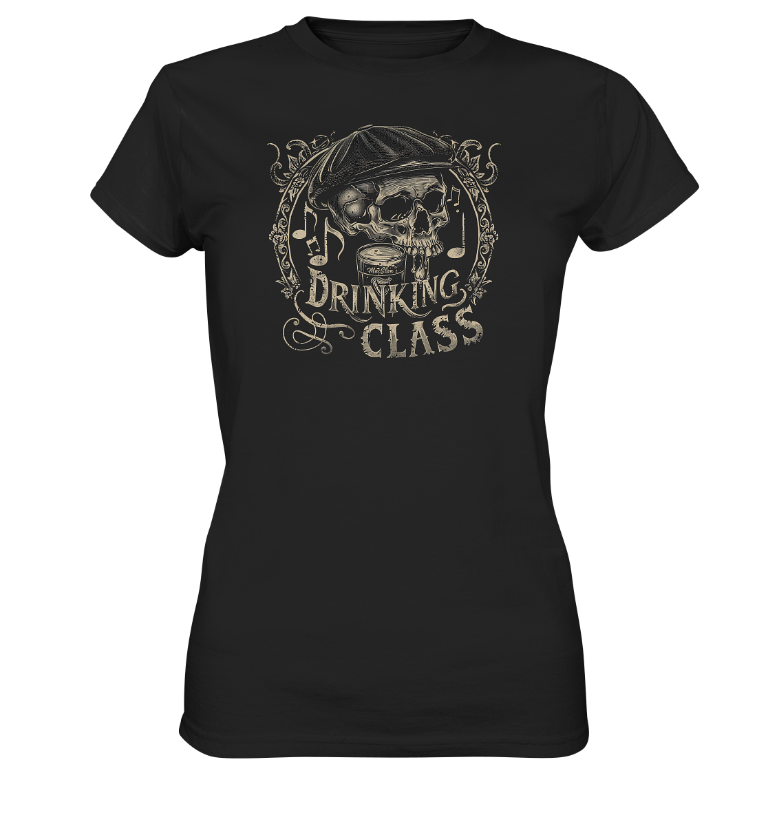 Drinking Class "Flatcap-Skull I"  - Ladies Premium Shirt