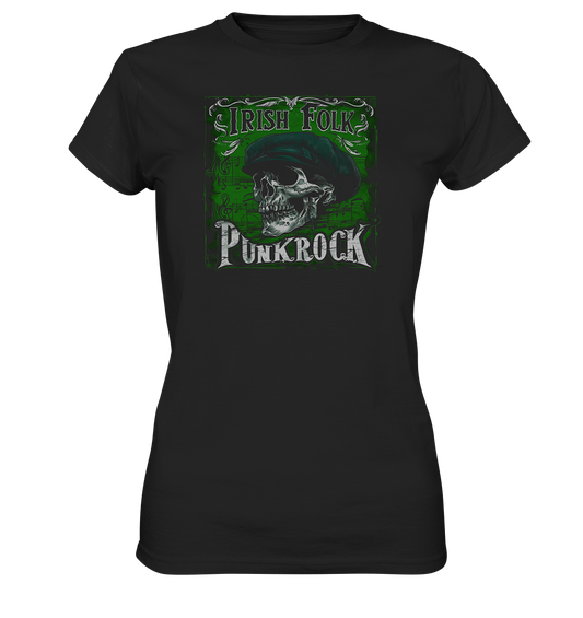 Irish Folk Punkrock "Flatcap-Skull III"  - Ladies Premium Shirt