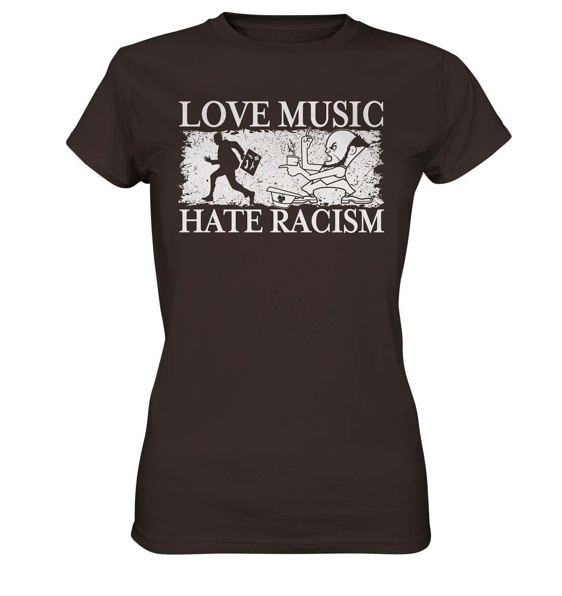 Love Music - Hate Racism - Ladies Premium Shirt