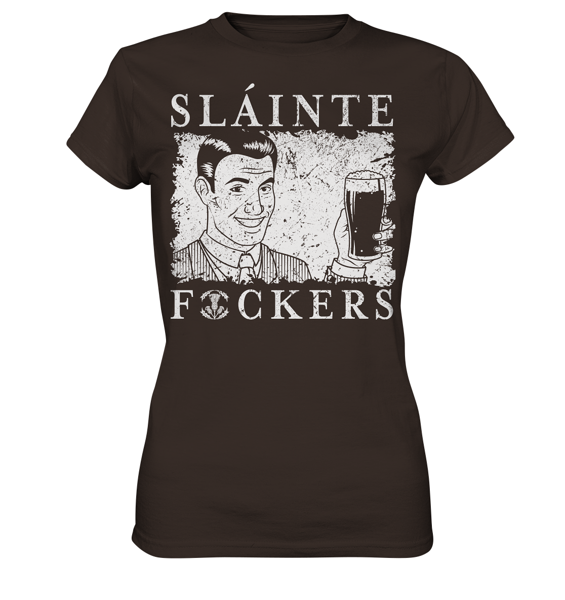 Sláinte "F*ckers" *Thistle* - Ladies Premium Shirt