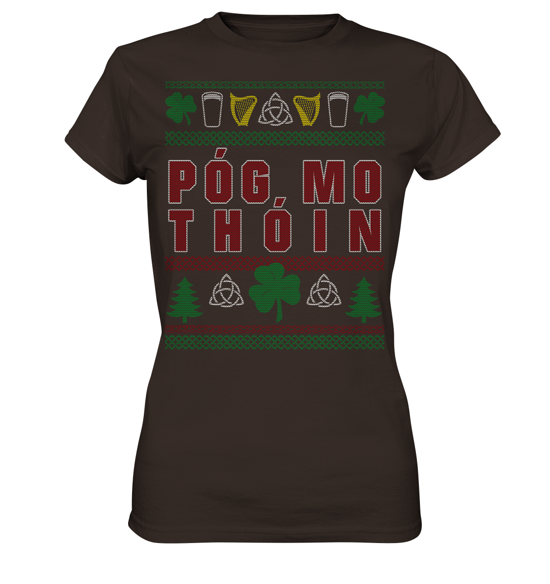 Póg Mo Thóin (Christmas) - Ladies Premium Shirt