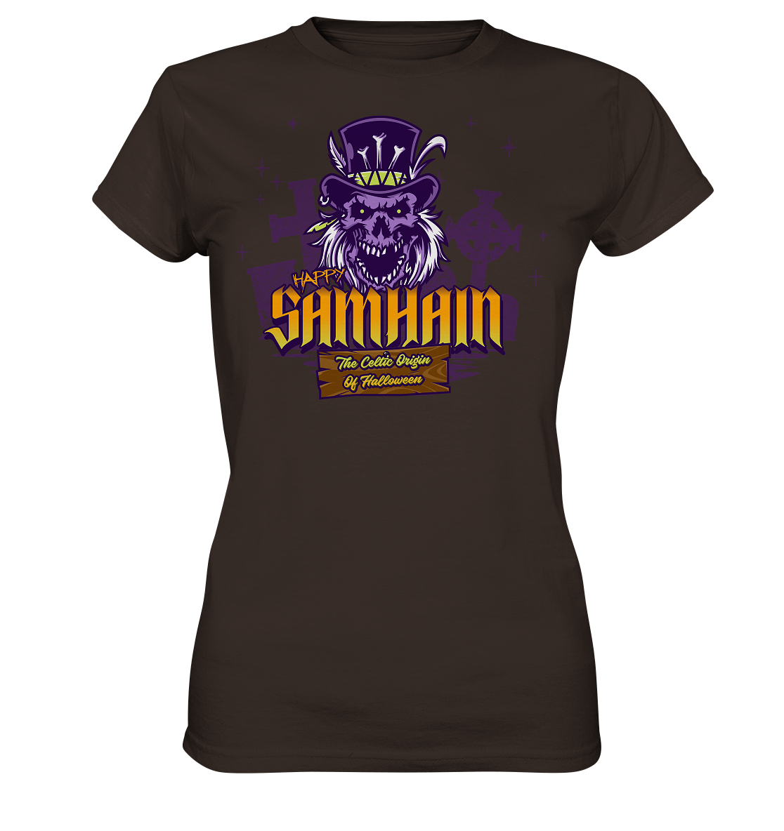 Happy Samhain "The Celtic Origin Of Halloween" - Ladies Premium Shirt