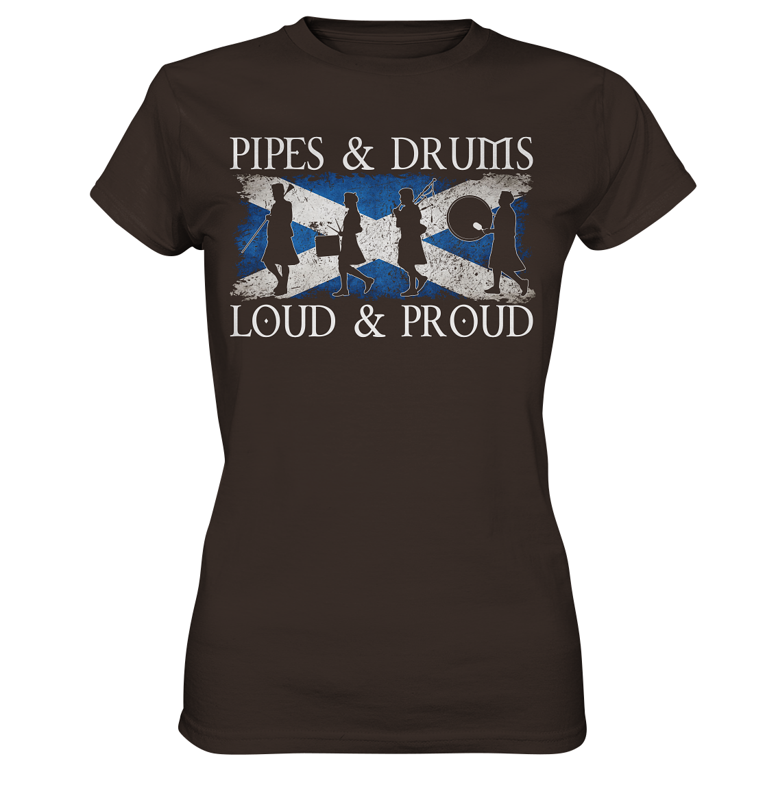 Pipes & Drums "Loud & Proud / Band" - Ladies Premium Shirt