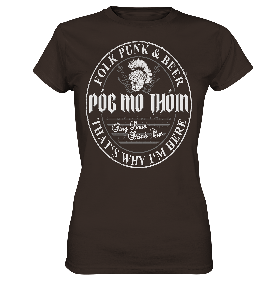 Póg Mo Thóin Streetwear "Folk Punk & Beer" - Ladies Premium Shirt