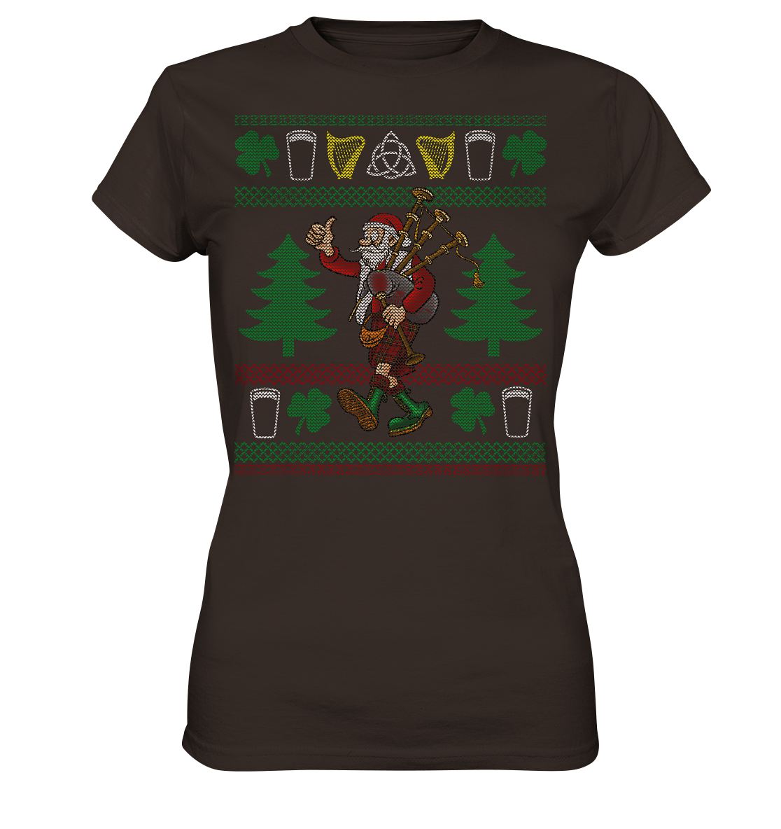 Kilted Santa (Christmas) - Ladies Premium Shirt