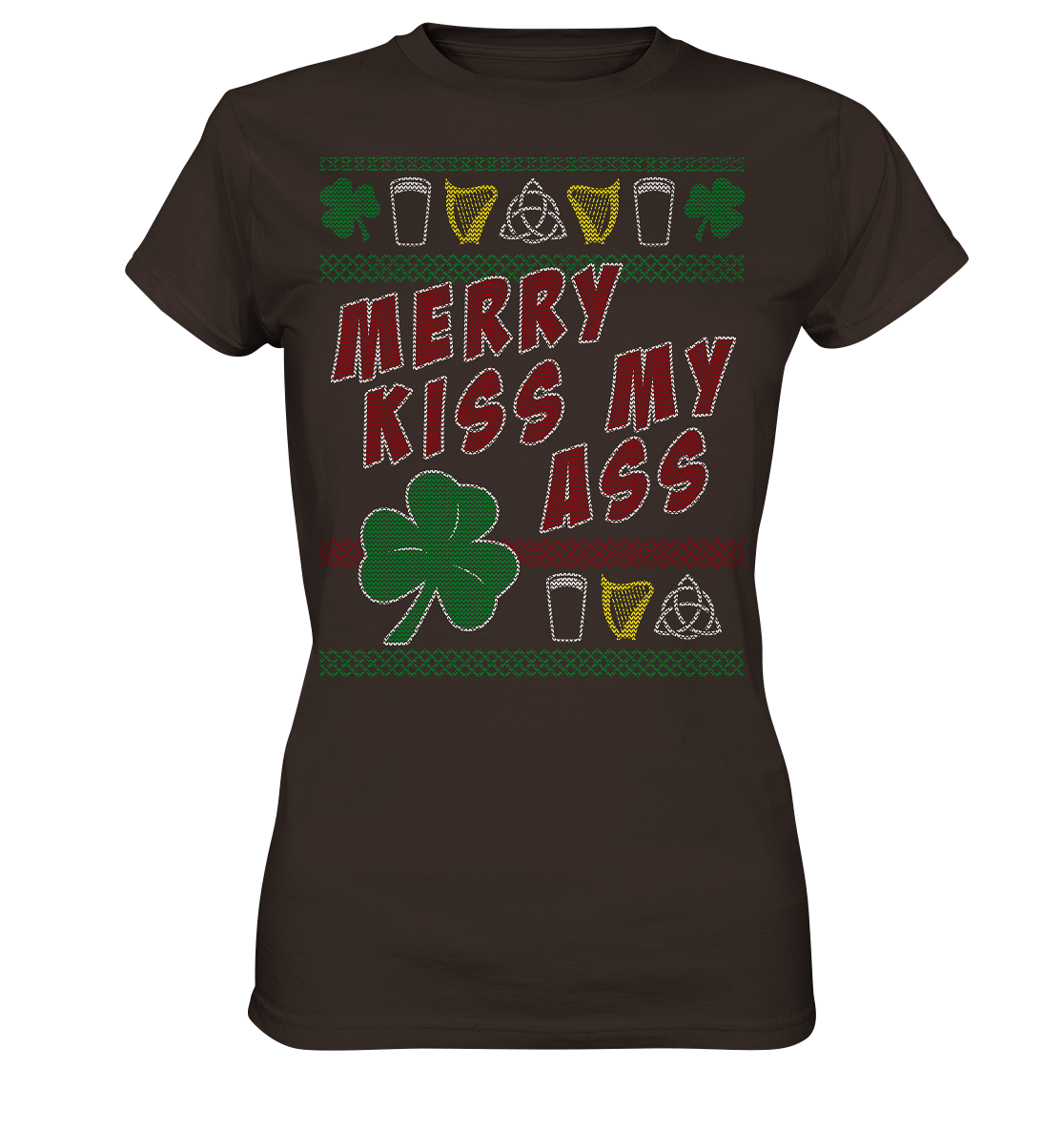 Merry Kiss My Ass (Christmas) - Ladies Premium Shirt