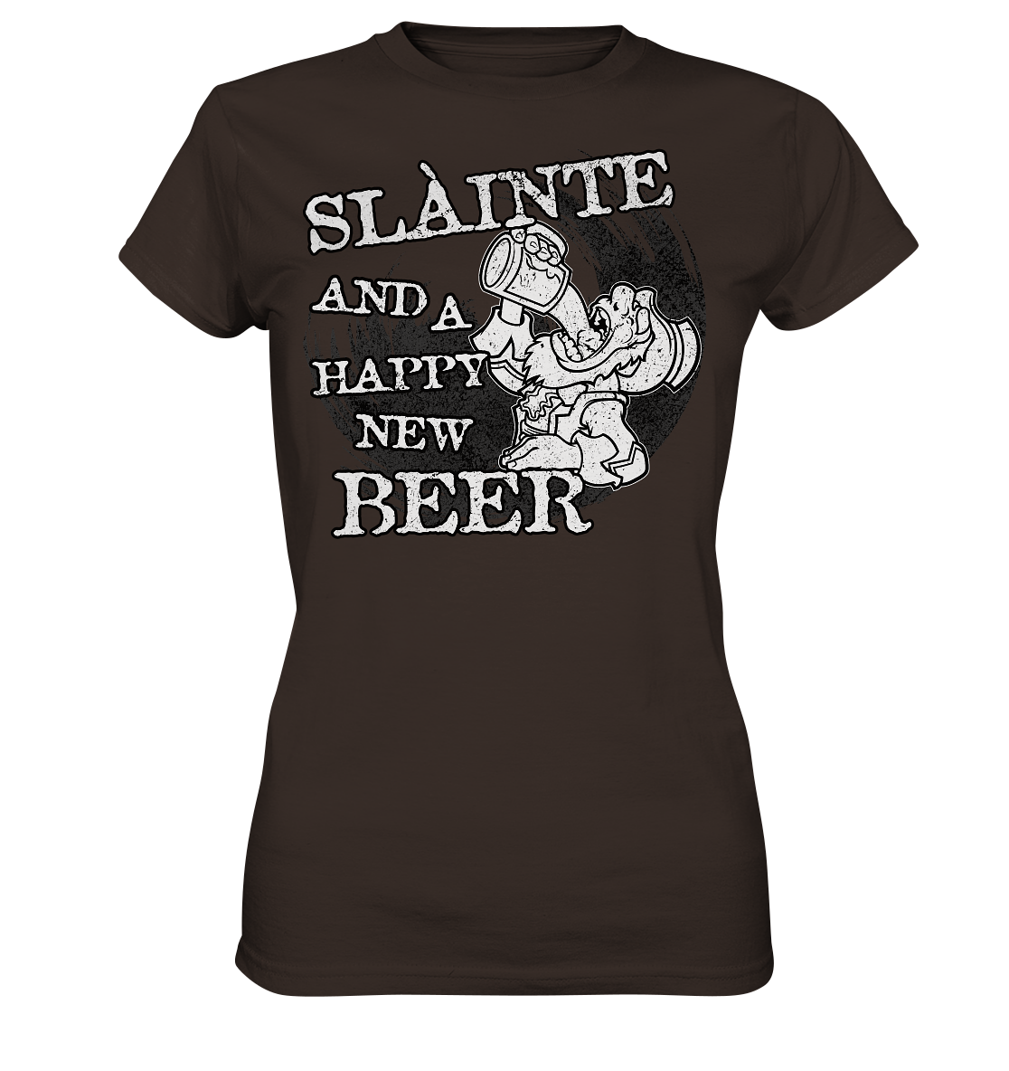 Sláinte "And A Happy New Beer" - Ladies Premium Shirt