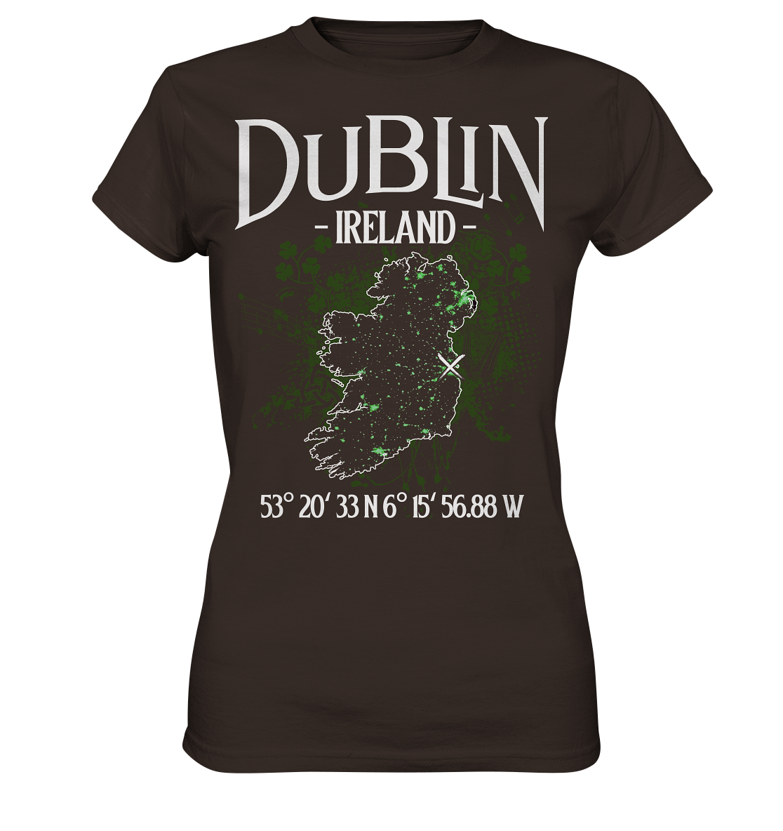 Dublin "Ireland / Coordinates" - Ladies Premium Shirt