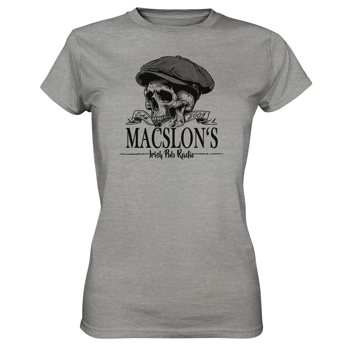 MacSlon's Irish Pub Radio "Estd. 2009 / Flatcap-Skull II" - Ladies Premium Shirt