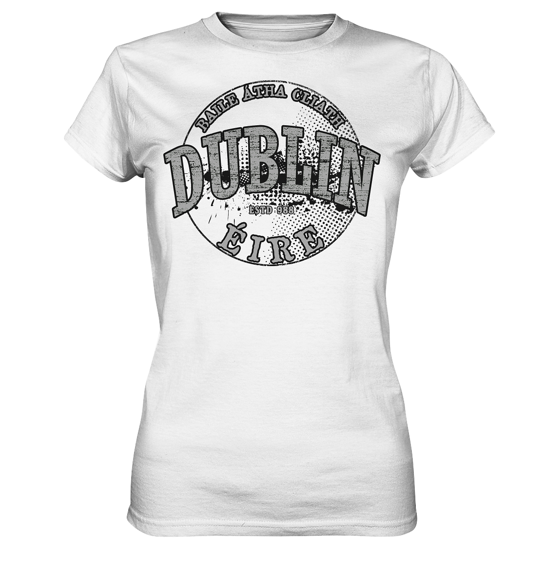 Dublin "Estd 988 / Baile Átha Cliath / Éire"  - Ladies Premium Shirt