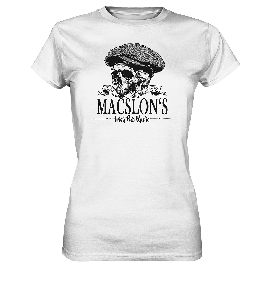 MacSlon's Irish Pub Radio "Estd. 2009 / Flatcap-Skull II" - Ladies Premium Shirt