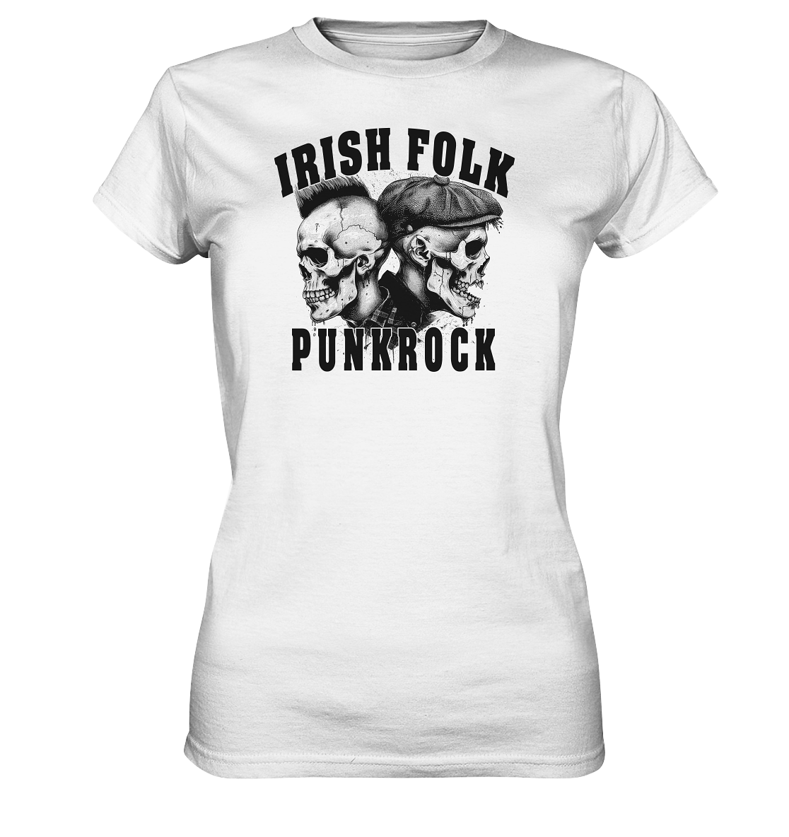 Irish Folk "Punkrock / Skulls" - Ladies Premium Shirt