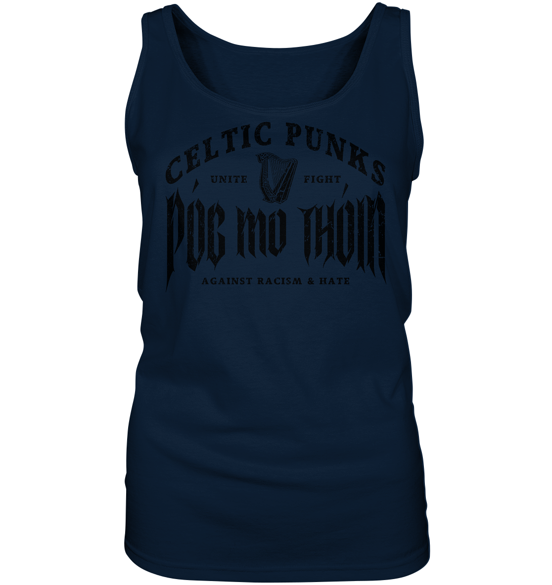 Póg Mo Thóin Streetwear "Celtic Punks Against Racism & Hate / Unite & Fight" - Ladies Tank-Top