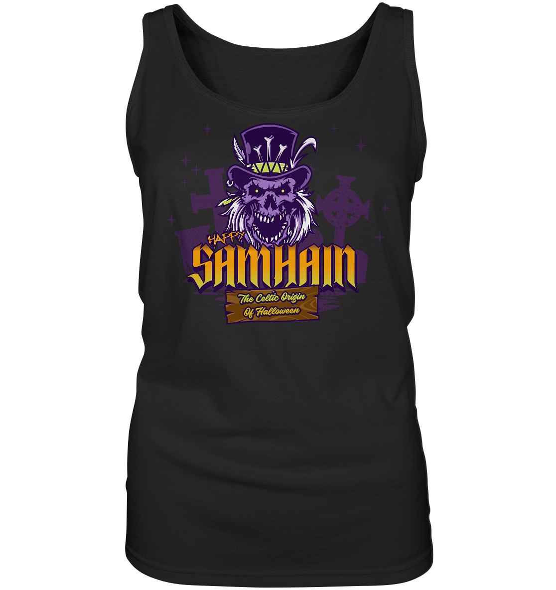 Happy Samhain "The Celtic Origin Of Halloween" - Ladies Tank-Top