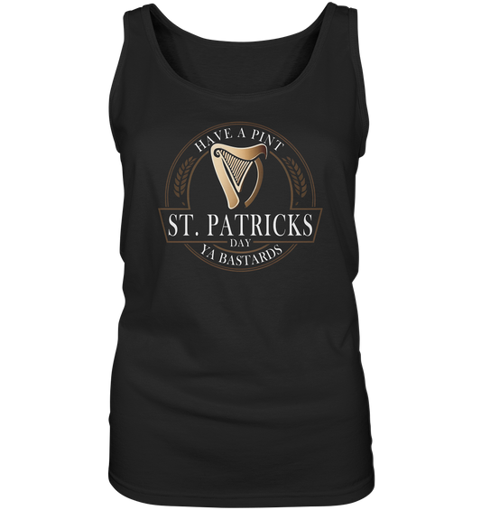 St. Patricks Day "Have A Pint Ya Bastards I" - Ladies Tank-Top