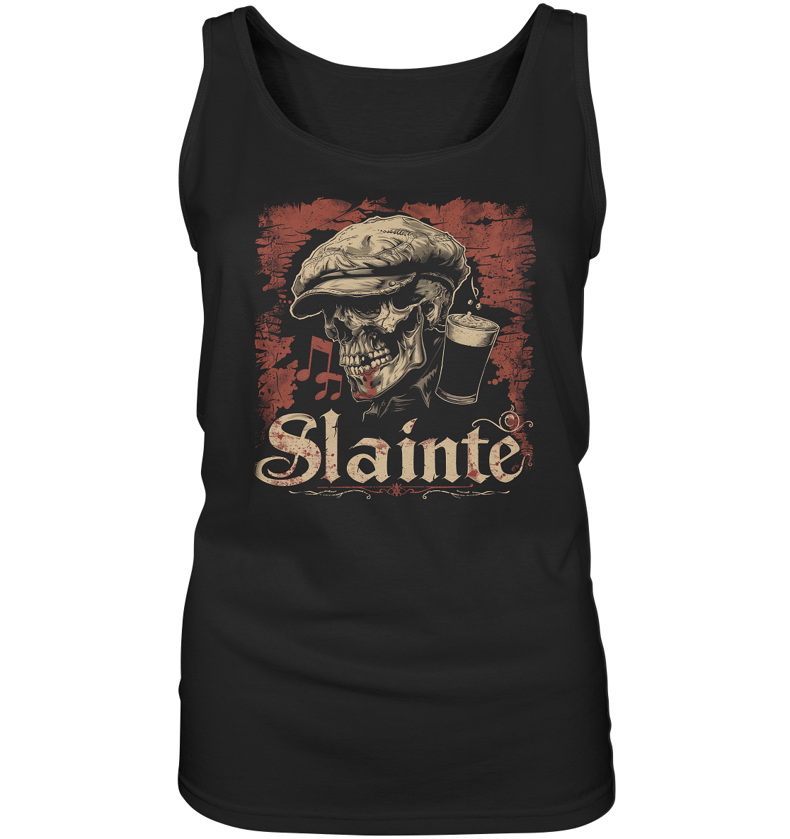 Slainte "Flatcap-Skull II" - Ladies Tank-Top