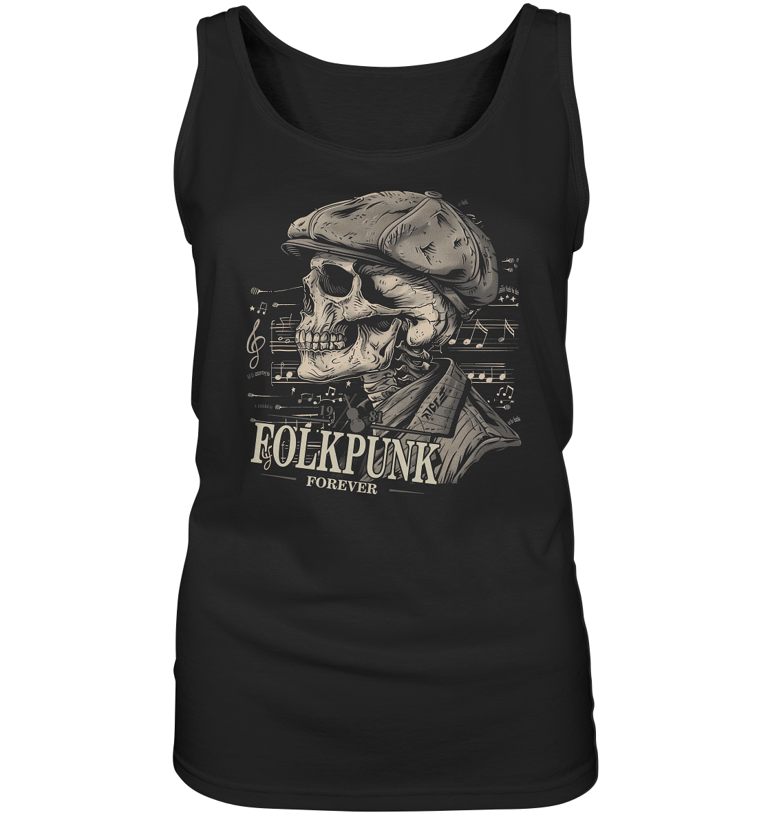 Folkpunk "Forever / Flatcap-Skull I" - Ladies Tank-Top