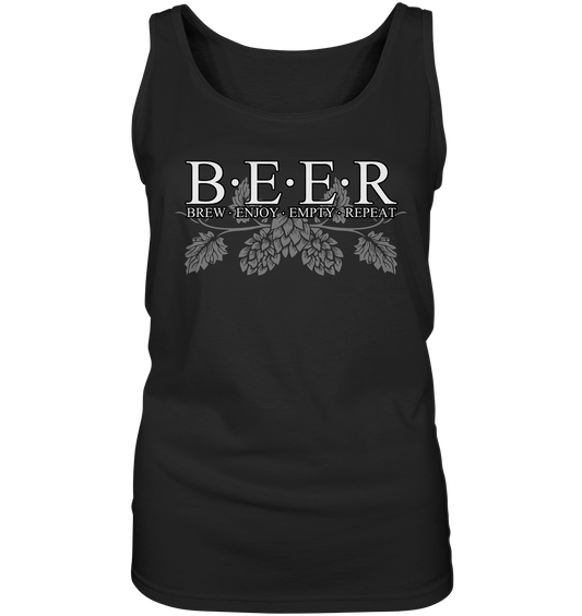 Beer "Brew, Enjoy, Empty, Repeat" - Ladies Tank-Top