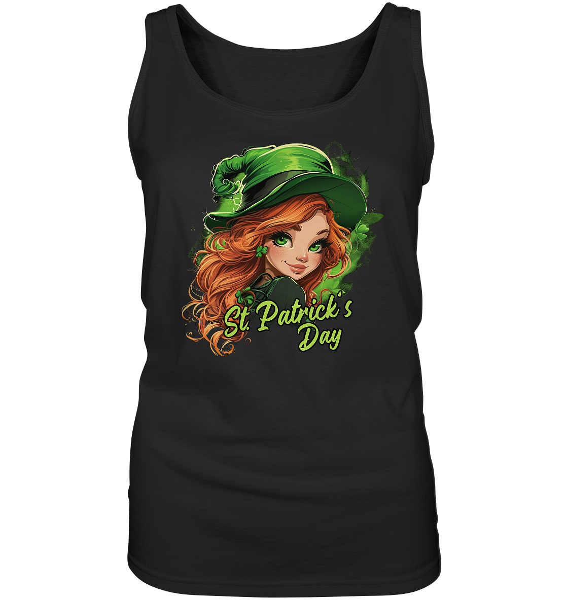 St. Patrick's Day "Leprechaun Girl I" - Ladies Tank-Top