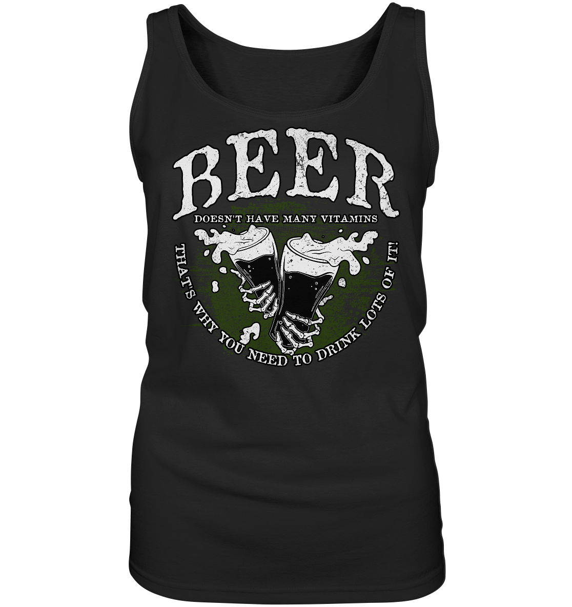 Beer "Doesn't Have Many Vitamins" - Ladies Tank-Top