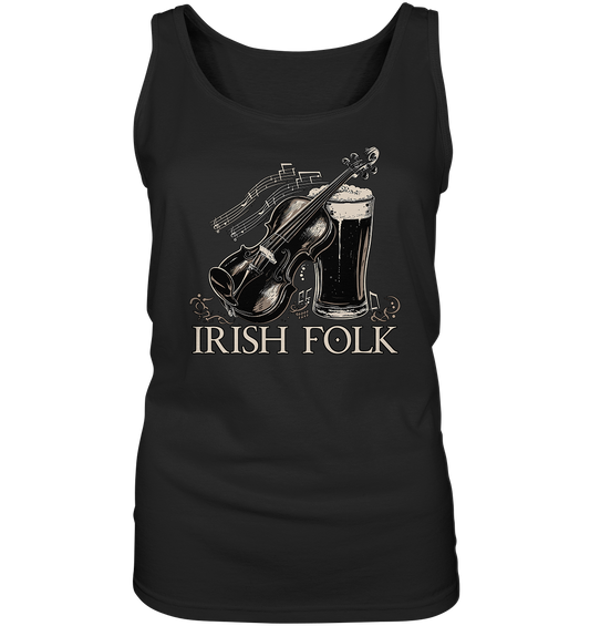 Irish Folk "Pint & Violin" - Ladies Tank-Top