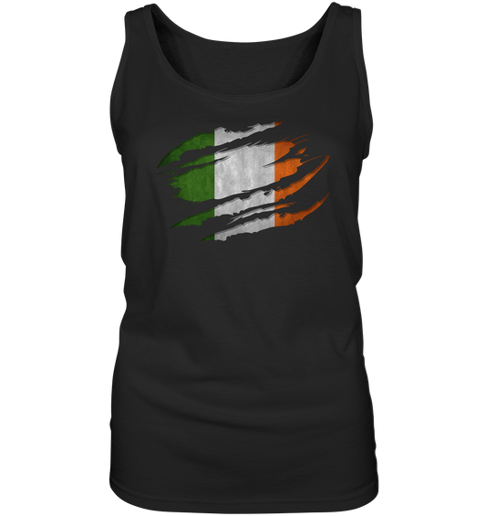 Ireland "Flag Scratch" - Ladies Tank-Top