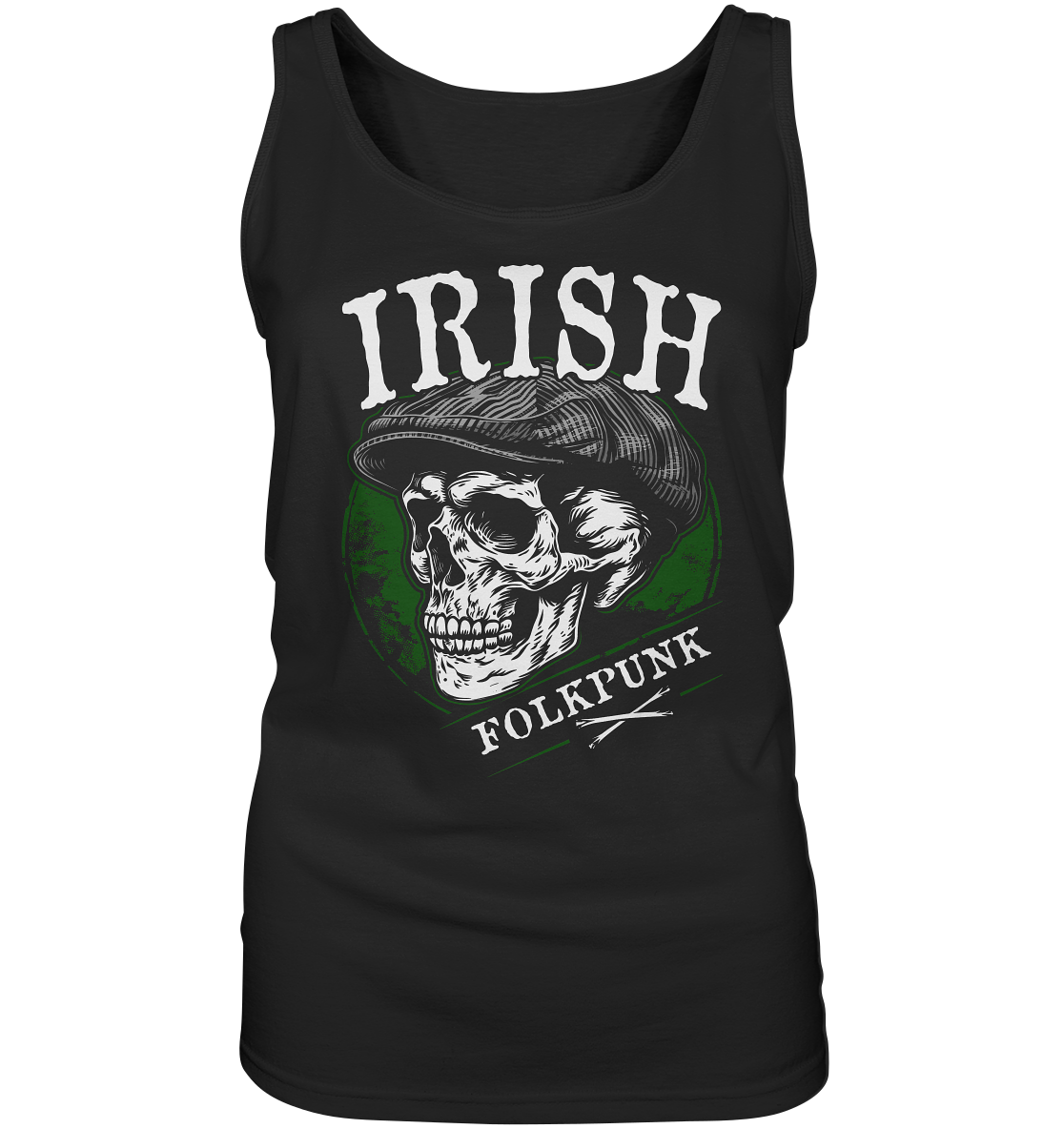 Irish Folkpunk "Flatcap-Skull I" - Ladies Tank-Top