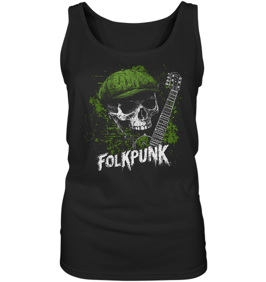 Folkpunk "Skull, Flatcap, Guitar I" - Ladies Tank-Top