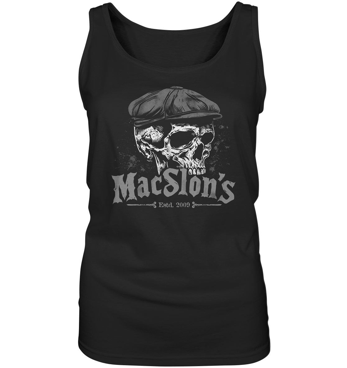 MacSlon's "Estd. 2009 / Flatcap-Skull IV" - Ladies Tank-Top