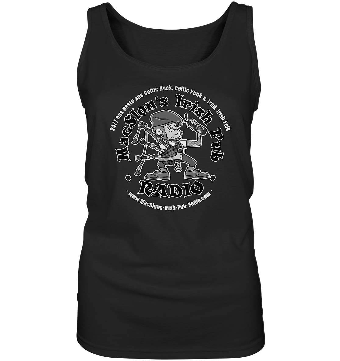 MacSlon's Radio "24/7 - Classic Logo"  - Ladies Tank-Top