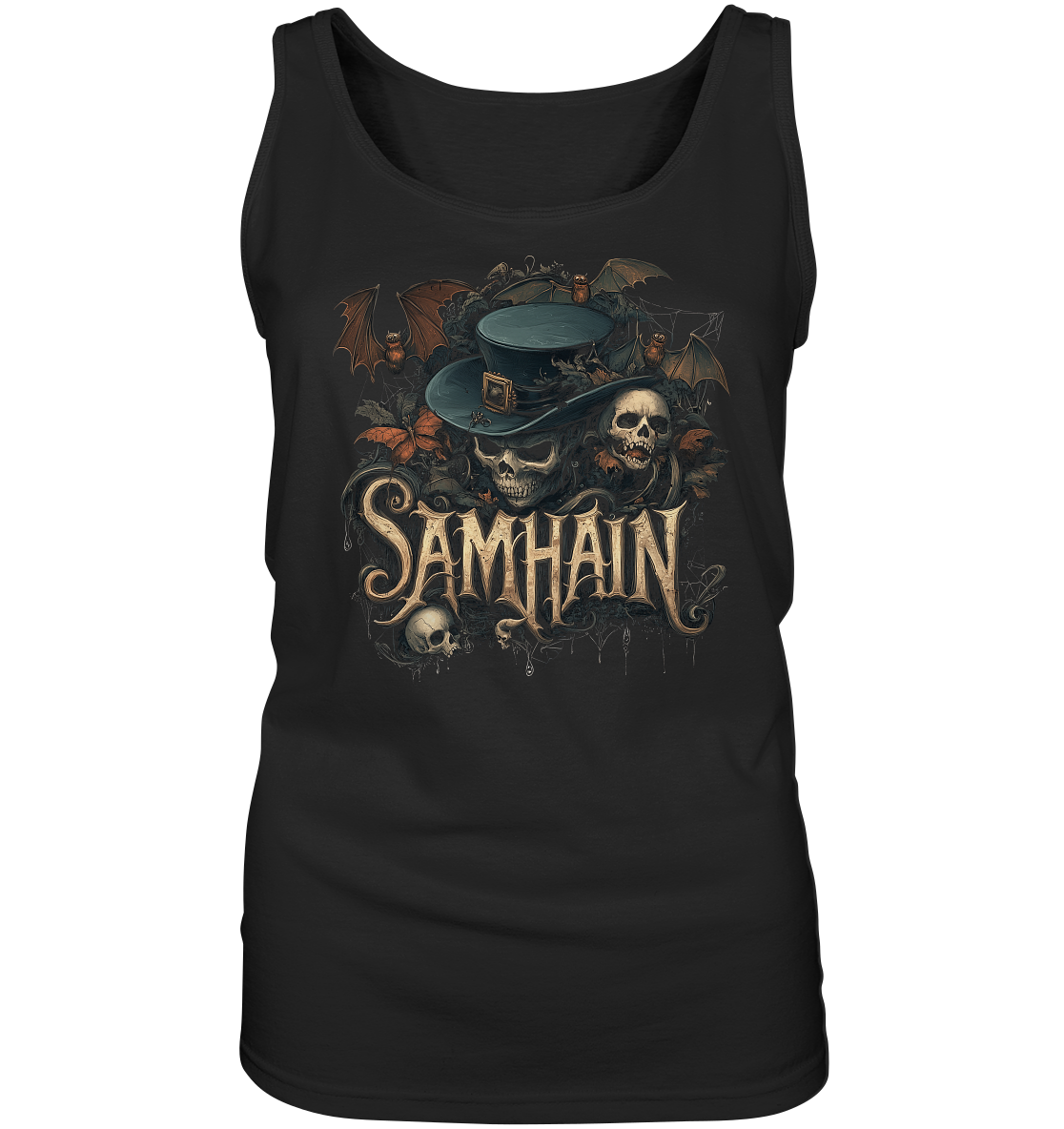 Samhain "Bats & Skulls I" - Ladies Tank-Top