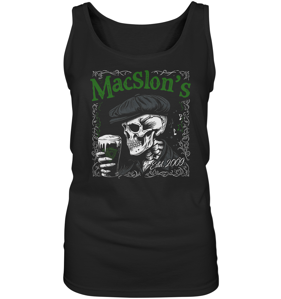 MacSlon's "Estd. 2009 / Drinking Skull" - Ladies Tank-Top