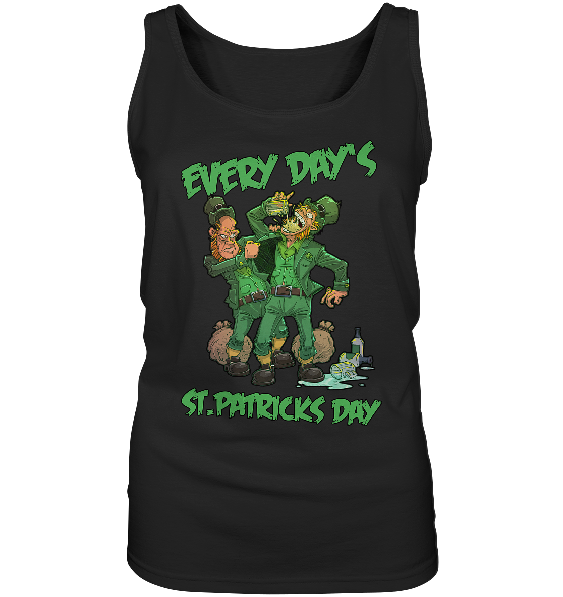 Every Day's St.Patricks Day "Leprechauns" - Ladies Tank-Top