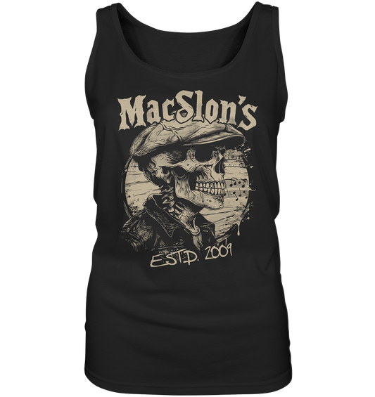 MacSlon's "Estd. 2009 / Flatcap-Skull XIII"  - Ladies Tank-Top