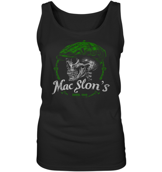 MacSlon's "Estd. 2009 / Flatcap-Skull VI" - Ladies Tank-Top