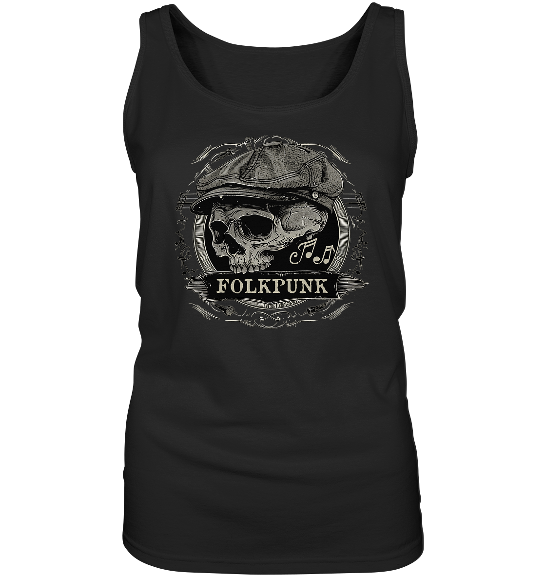 Folkpunk "Flatcap-Skull II"  - Ladies Tank-Top