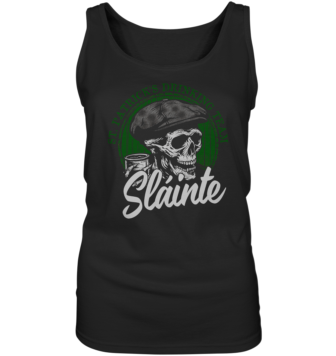 Sláinte "St. Patrick's Drinking Team / Flatcap-Skull I" - Ladies Tank-Top