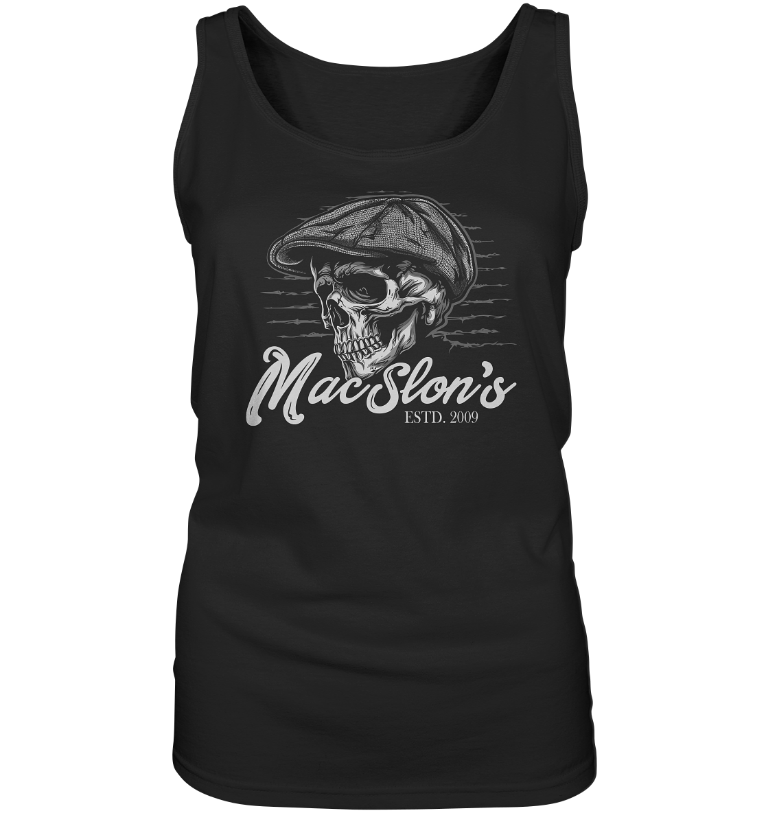 MacSlon's "Estd. 2009 / Flatcap-Skull III" - Ladies Tank-Top