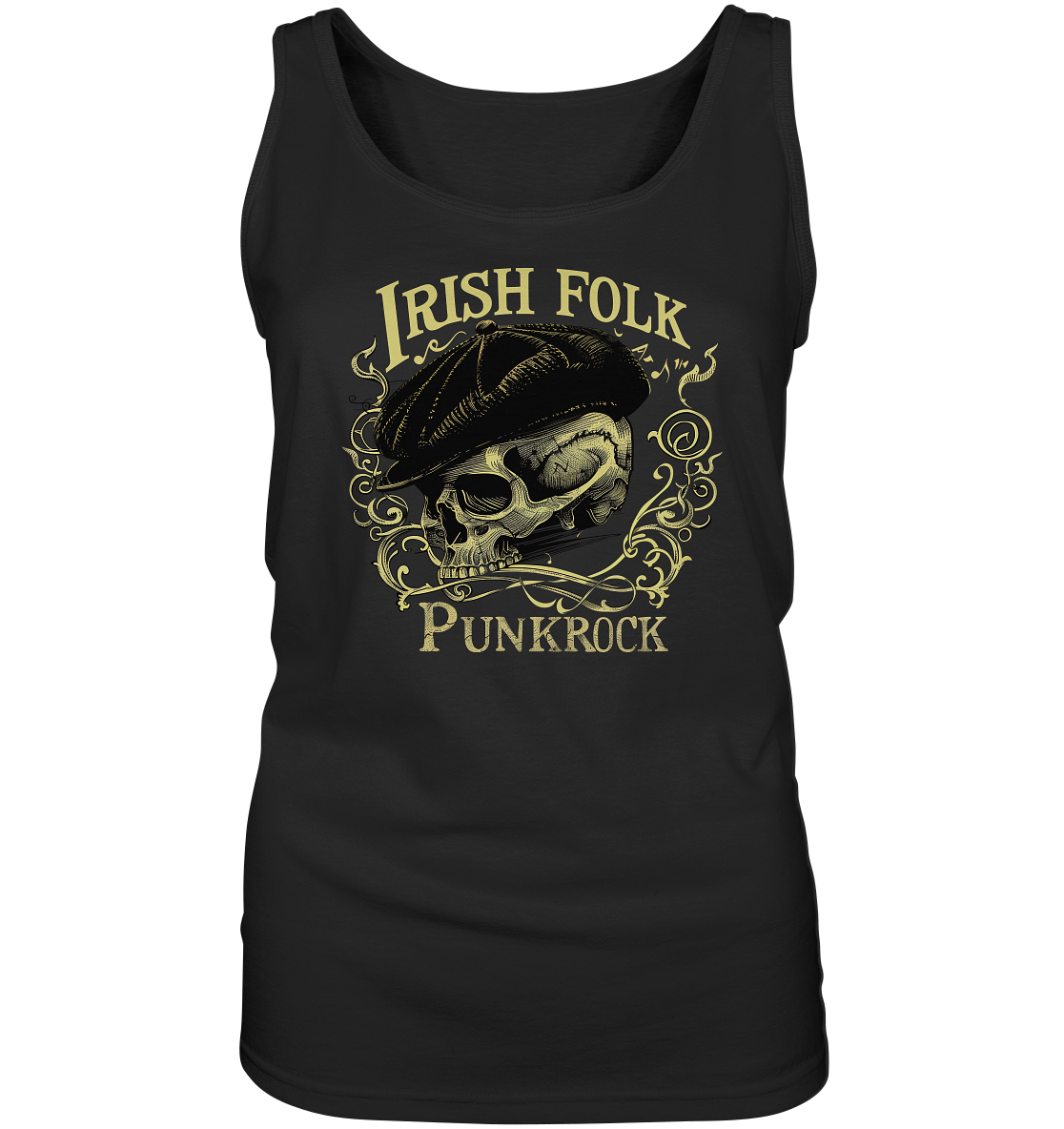 Irish Folk Punkrock "Flatcap-Skull I" - Ladies Tank-Top