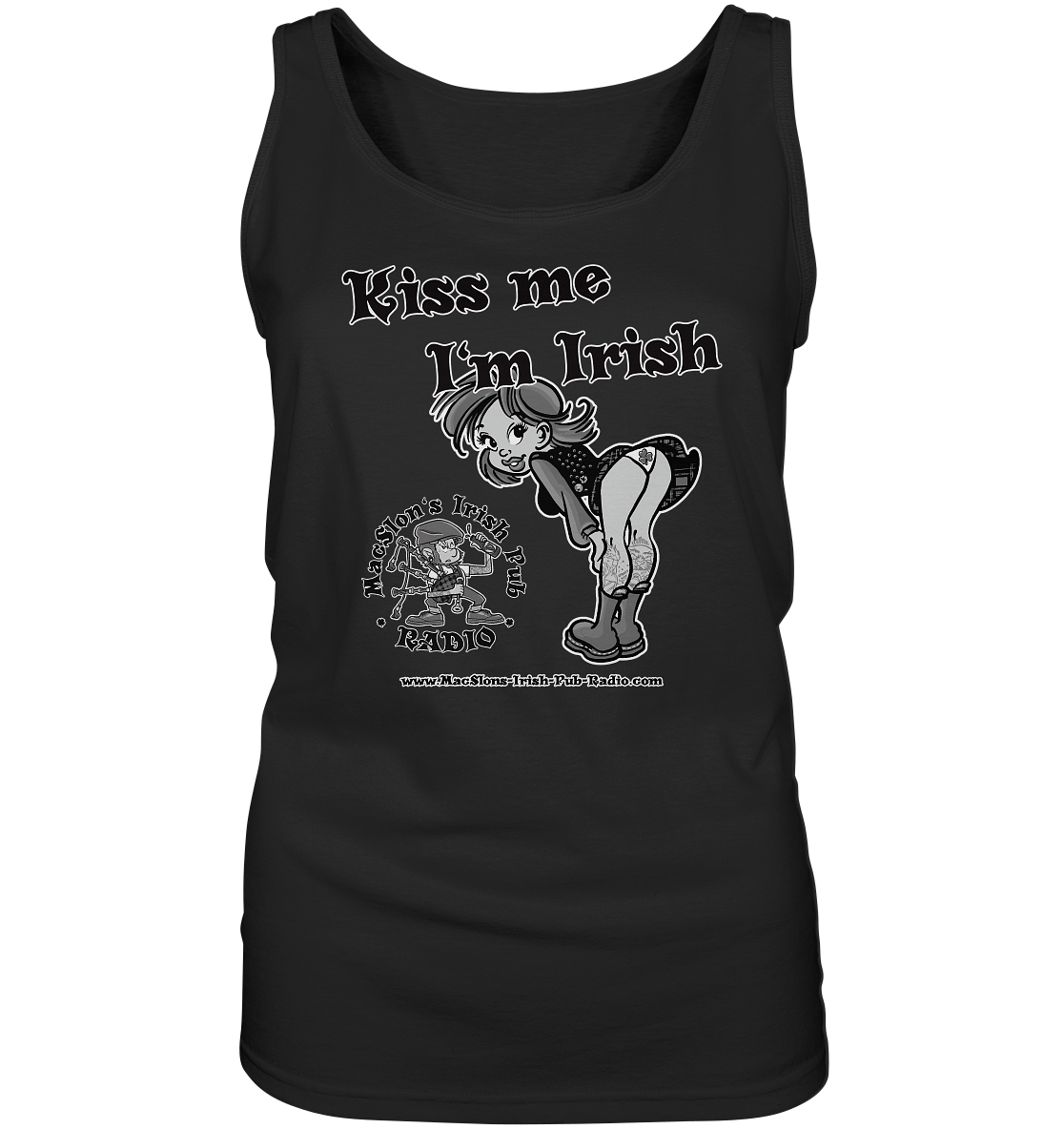 MacSlon's Irish Pub Radio "Kiss Me I'm Irish I"  - Ladies Tank-Top