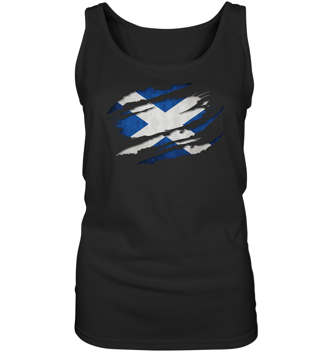 Scotland "Flag Scratch" - Ladies Tank-Top