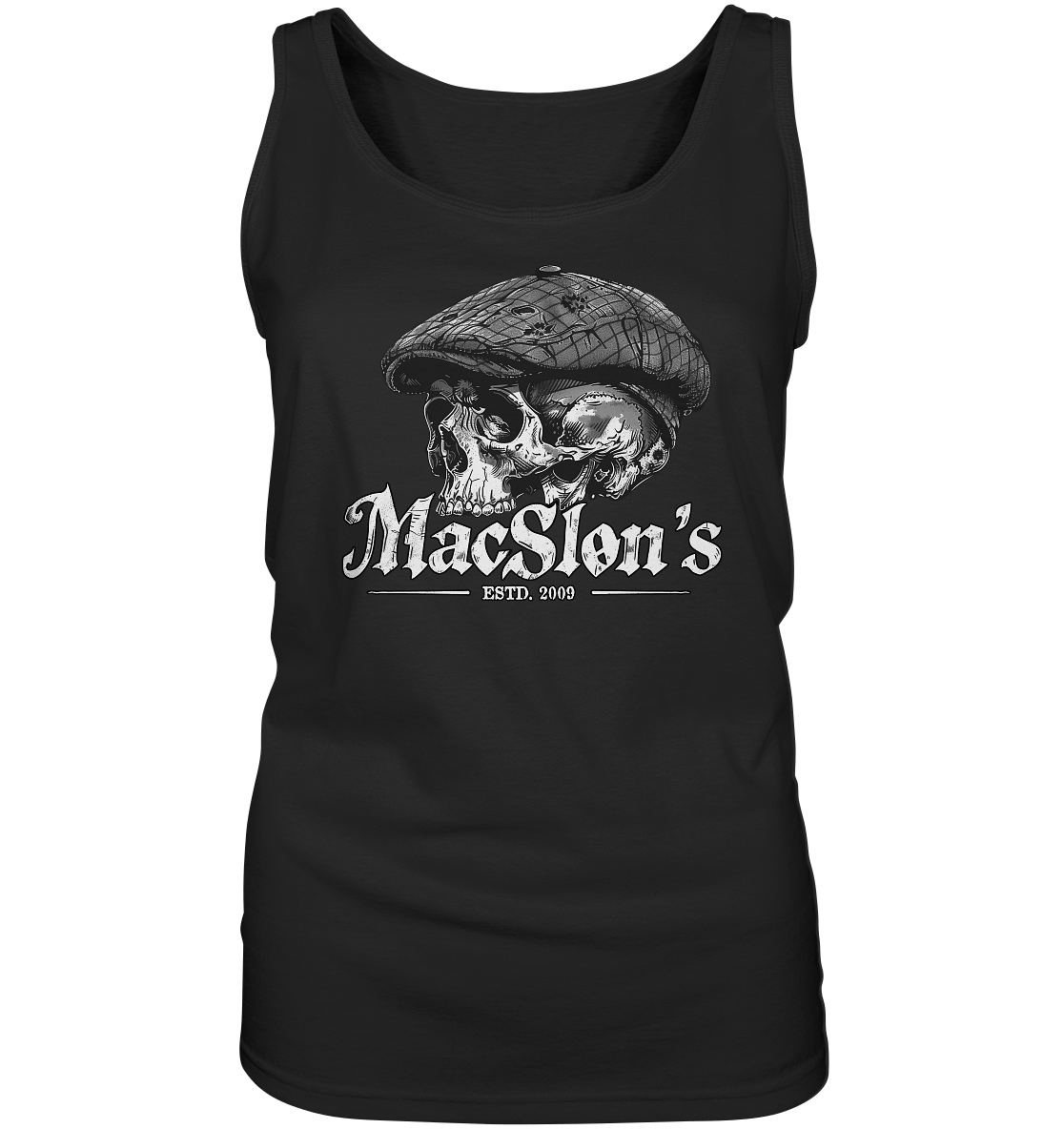 MacSlon's "Estd. 2009 / Flatcap-Skull IX" - Ladies Tank-Top